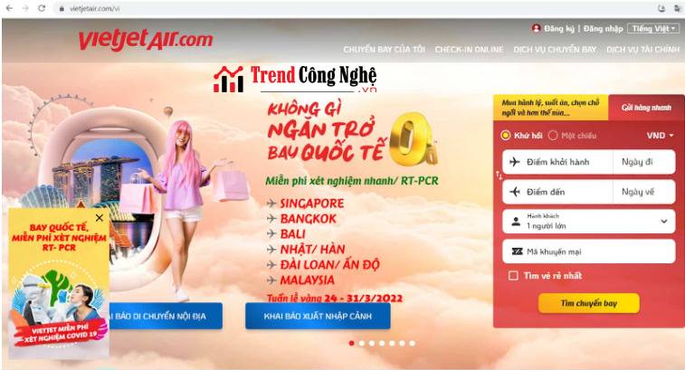 Check-in-online-Vietjet Air